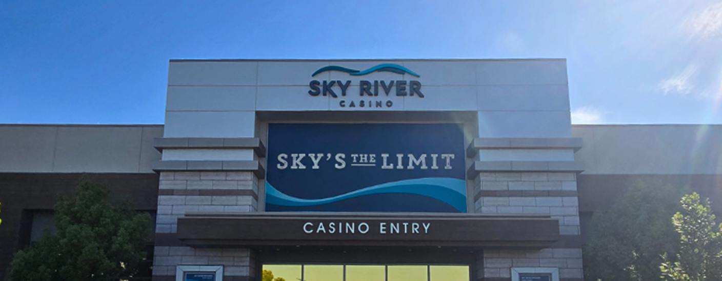 Sky River Casino guest entrance