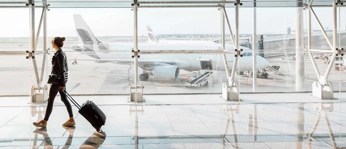 IPROTECT AC at Eindhoven Airport, integrating access control, intrusion detection, video surveillance, and parking management.