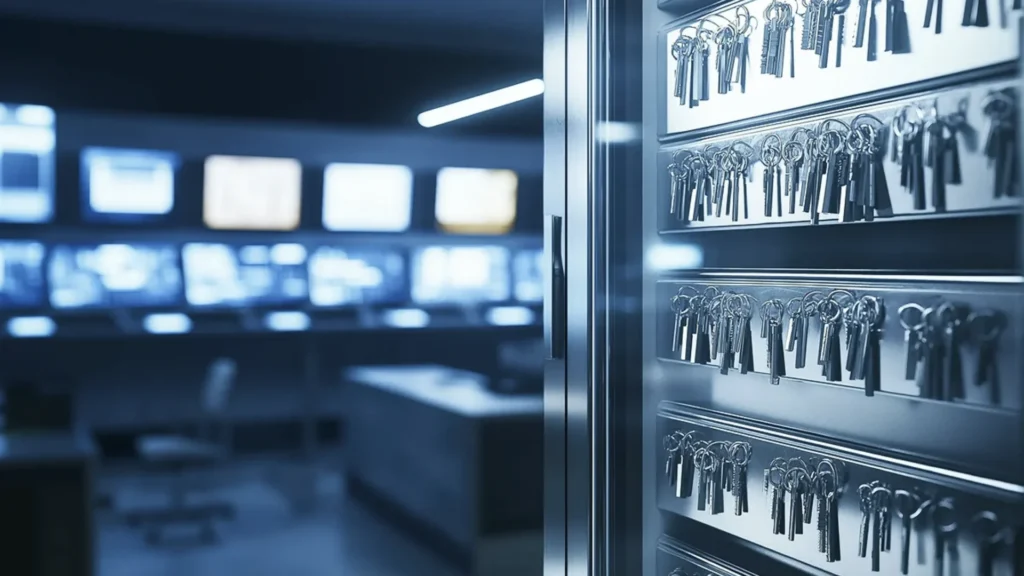 Server room with key and asset management supported by APOLLO asset and site management system