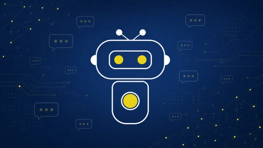 An icon as an robot representing Tech chatbot AI