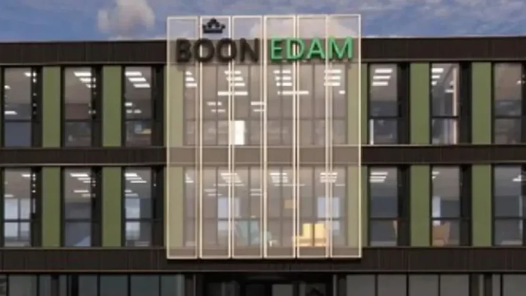 Boon Edam office building exterior with company signage on the façade