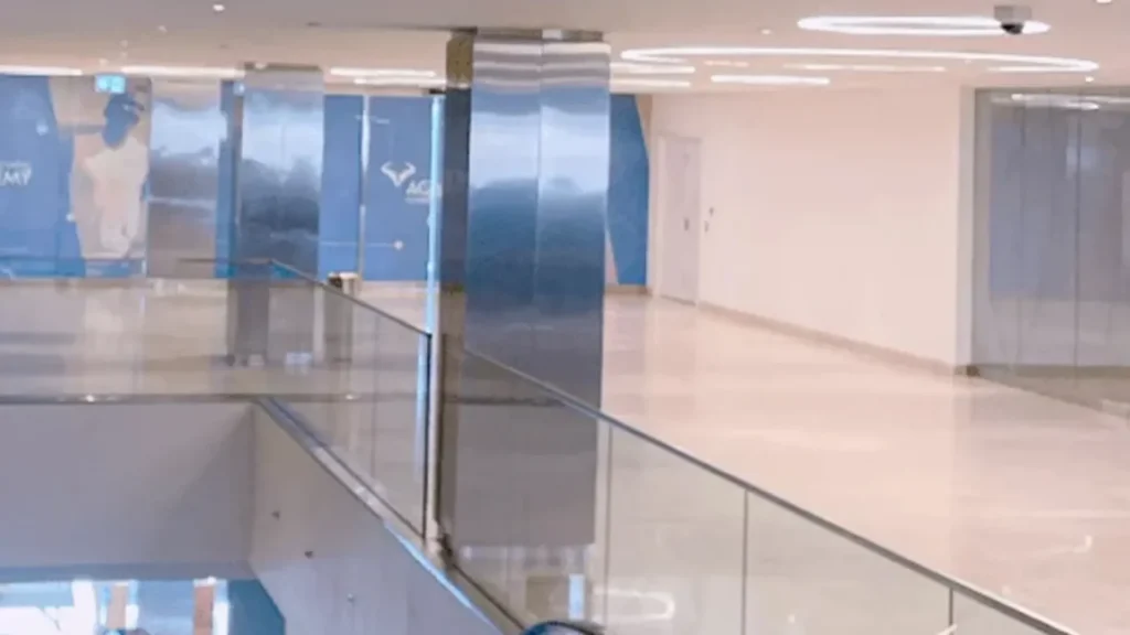 Modern interior entrance area at Tamdeen Group facility with open access space