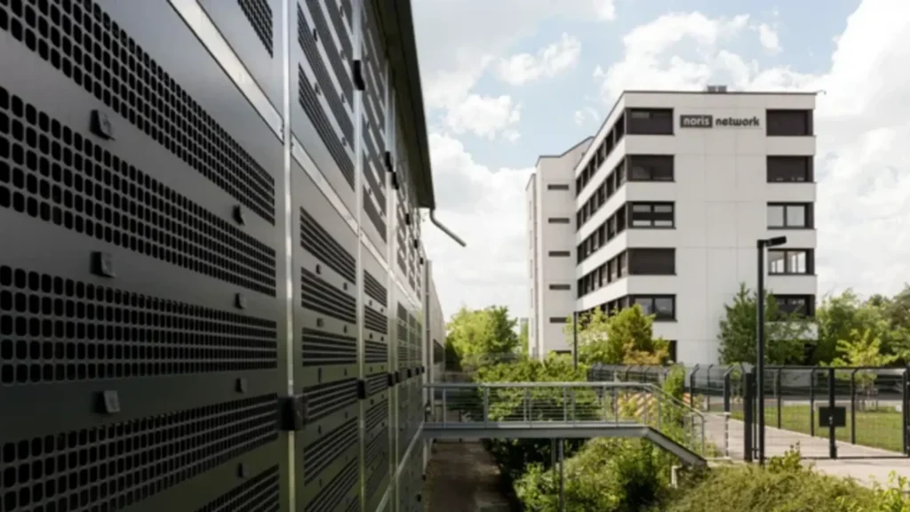 noris network AG data centre building exterior with modern infrastructure